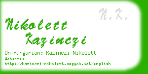 nikolett kazinczi business card